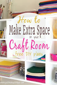 Hack the ikea kallax shelf to build a worktable with a huge surface, convenient craft storage and easy mobility by sandwiching three small storage units between a base with casters and a plywood top with hardwood edging. Looking For Some Organizational Advice For Your Home Craft Room Or Space Then You Are Going To W Diy Craft Room Storage Craft Room Organization Diy Craft Room