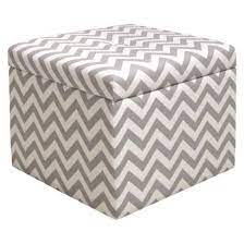 .white chevron stripe padded storage ottoman bench is a practical and stylish storage solution. Chevron Storage Ottoman Storage Ottoman Accent Furniture Living Room Ottoman