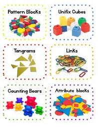 Free Classroom Math Manipulatives Labels Math Manipulative Labels Preschool Math Kindergarten Math
