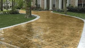 quikrete concrete stains example burnt orange application