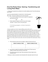 They can then use this food to grow. Lab Questions How Do Plants Grow Gaining