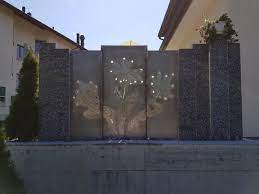Mit bambushalmen oder als lamellenwand. Sichtschutz Garten Metall Moderne Sichtschutzwande Hofmann Zaun Montagen