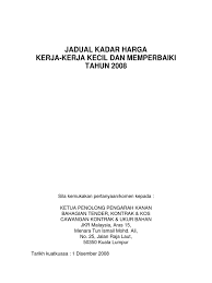 Jadual kerja pembersihan tandas tarikh bil item blok tindakan 1 a siti aminah b julia bawah siti aminah 2 a siti aminah b julia bawah siti aminah 3 a siti aminah b. Jadual Kadar Harga