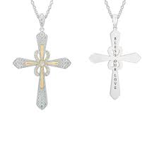 Cross and Diamond Necklace