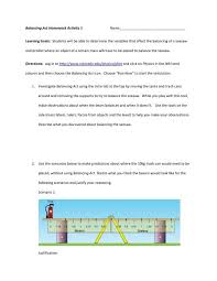 Balancing act worksheet answer key a balancing act practice worksheet answers is a number of short questionnaires on a special topic. Balancing Act Homework Activity 1 Phet