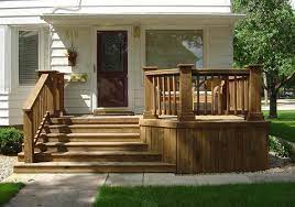 The Beauty And Practicality Of Wood Decks And The Iowa Countryside Front Porch Steps Porch Steps Outdoor Living Space Patio