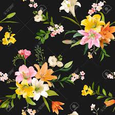 All flower background photos are available in jpg, ai, eps, psd and cdr format. Vintage Spring Flowers Backgrounds Seamless Floral Lily Pattern Royalty Free Cliparts Vectors And Stock Illustration Image 62749150
