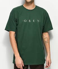 Obey Novel Forest Green T Shirt