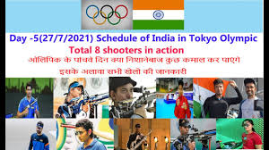 The 2021 olympics are officially underway. Day 5 Schedule Of India In Olympics India In Tokyo Olympics 2021 Indian Team In Olympics 2020 Youtube