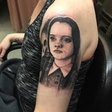 Find a specialist and book your appointment on our website. Photo By Alicat Tattoos On Instagram Scarabbodyarts Scarabtattoo Alifidler Portrait Portraittattoo Wednesday Wednesdayadams Wip Adamsfamily Syracu