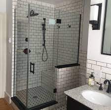 Grey is the perfect tone for making your interior feel welcoming and comforting. Subway Tile Shower With Dark Grey Grout Moen Fixtures Custom Shower Base Shower Tile Subway Tile Showers Bathroom Inspiration