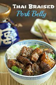 Thai Braised Pork Belly Slow Cooked Tasty Ever After Recipe Braised Pork Belly Pork Belly Pork Belly Recipes