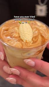 corn latte?! 🌽🍵 i’ll take 2 tyvm #koreancafe #koreancafes #koreatown  #koreatownla #cornlatte #cutekoreancafe #cutelatte #latteart #cutelatteart  #corncoffee