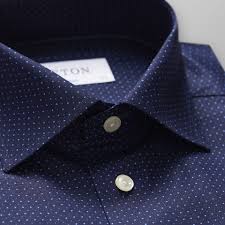 Navy Micro Print Shirt Eton Shirts Canada Men Shirt Style Mens Pants Fashion Mens Shirts