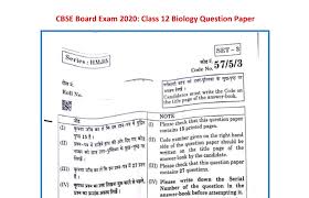 Cbse Class 12th Biology Solved Question Paper 2020 Pdf In 2020 Question Paper This Or That Questions Research Paper Outline Example