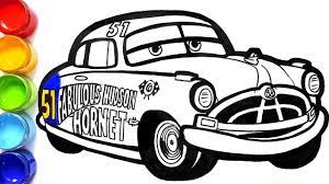 Disney cars doc hudson coloring page. How To Draw Doc Hudson Hornet Cars 3 Painting For Kids Drawing Coloring Pages Tim Tim Tv Youtube