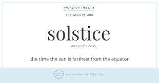 Word Of The Day Solstice Word Of The Day Words Rare Words