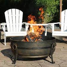 Cauldron 34 Steel Wood Burning Fire Pit Bowl Round Sunnydaze Decor Fire Pit Bowl Wood Burning Fire Pit Wood Burning Fires