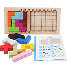 A small box inside a large box can be pushed together. Wooden Tetris Puzzle Tangram Jigsaw Brain Teasers Toy Building Game Colorful Wood Puzzles Box Intelligence Educational Buy At The Price Of 11 99 In Aliexpress Com Imall Com