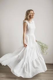 Linen Wedding Dress Modest Wedding Dress Beach Wedding Casual Wedding Dress Wedding Dresses Unique Linen Wedding Dress