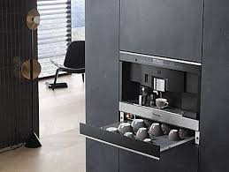 If the coffee system is to be built in above another appliance, Built In Coffee Machines With Nespresso System Nespresso Coffee Machines Miele Kitchen Design Miele Kitchen Modern Kitchen Tiles