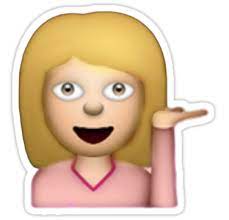 Blonde Hair Toss Emoji Sticker By Chloehebert Emoji Blonde Hair Emoji Stickers