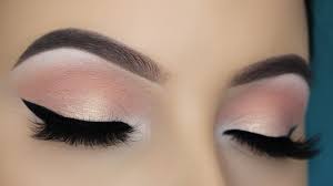 easy soft peachy eye makeup tutorial