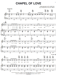 The Dixie Cups Chapel Of Love Sheet Music Pdf Notes Chords Classics Score Piano Vocal Guitar Right Hand Melody Download Printable Sku 63950