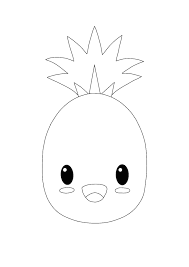Enjoy as a relaxing afternoon activity, or color with kids! Easy Kawaii Pineapple Coloring Page Pokemon Coloring Pages Pokemon Coloring Kawaii Pineapple