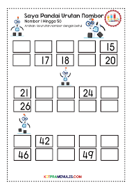 Latihan pemahaman bahasa melayu, sesuai untuk murid tahap 1 (tahun 1, 2, 3). Latihan Matematik Prasekolah Urutan Nombor 1 Hingga 50 Kitpramenulis