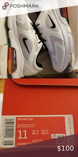 Nike Air Max 200 1996 World Stage White Cream Air Max With Multi Color Sole Nike Shoes Sneakers In 2020 Nike Air Air Max Nike Air Max