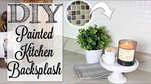 diy painted kitchen backsplash