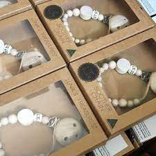 wooden pacifier clips from luna s treasures luxe baby kids store gender neutral baby shower gifts