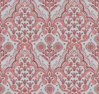 Brownstone Blooms Brick Red and Sky Peel and Stick Wallpaper ...