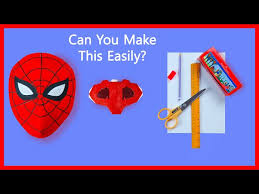 How to make spiderman mask with cloth. How To Make Spiderman Mask Diy Spider Man Mask Easy Paper Spiderman Mask Making Youtube