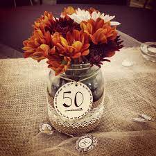 Pin By Tiffany Collins On Projects I Will Actually Do 50th Wedding Anniversary Party Anniversary Party Centerpieces 50th Wedding Anniversary