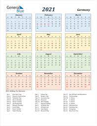Microsoft phrase printable calendar 2021. 2021 Calendar Germany With Holidays