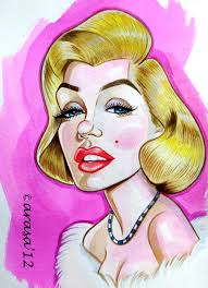 Caricaturas de famosos actores y actrices: Marilyn Monroe
