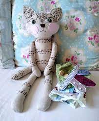 Cat Doll Stuffed Animal Handmade Ragdoll Dress Up Doll Etsy Soft Toy Animals Cat Doll Stuffed Animal Cat