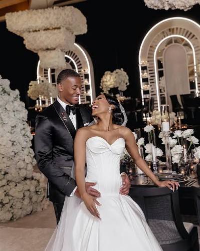 Philadelphia Eagles wide receiver DeVonta Smith and longtime partner Mya Danielle have officially tied the knot. The couple celebrated their special day with a stunning ceremony surrounded by elegant white floral arrangements,