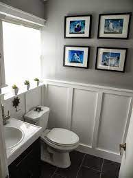 The bathroom wainscoting gallery shows wainscoting panels with various vanity and pedestal sink configurations. Before After Renato S Renovated Bathroom Hooked On Houses Bathrooms Remodel Bathroom Inspiration Bathroom Makeover
