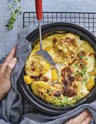 Gratin Dauphinois Au Poisson Et Au Potimarron Recept Lekker Eten Recept Vis Visrecepten