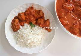 The juicy, chewy and soft chicken coated in the delectable chicken tikka masala sauce tastes heavenly. Cooking Julia Poulet Tikka Massala
