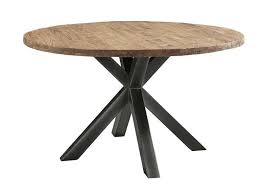 ronde eettafel romaro rond 140 teak mix rough kruispoot eettafel teakhout ronde eettafel
