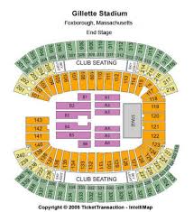 Gillette Stadium Seating Chart Concert Explicit Map Of