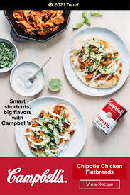 The only thing i changed was to cook the chicken with a diced onion and once the chicken was almost done i added a package of taco seasoning and that. 9 Purple Anime Wallpaper Latest Chipotle Chicken Flatbreads With Campbell S Tomato Soup Anime Macro Meals 2021