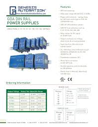 Gda Din Rail Power Supplies Manualzz Com