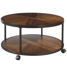 Classic lines inform the natural wood construction of this. Harper And Bright Designs Brown Textured Round Coffee Table With Casters Wf191731aae The Home Depot Coffee Table With Casters Coffee Table Coffee Table Farmhouse