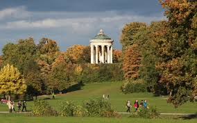 English Garden Munich Germany Afar