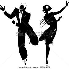 Black And White Dancer Silhouette Black And White Dance Cartoon Black Vector Silhouette Of A Couple Dressed In 1920s Fashion Dancing The Charleston No White Obje Couple De Danseurs L Art De La Silhouette Pochoir Silhouette